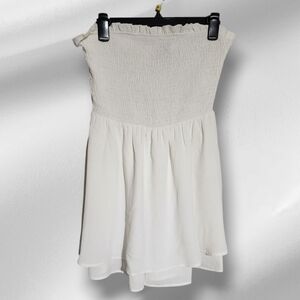 Timing White Textured Dress